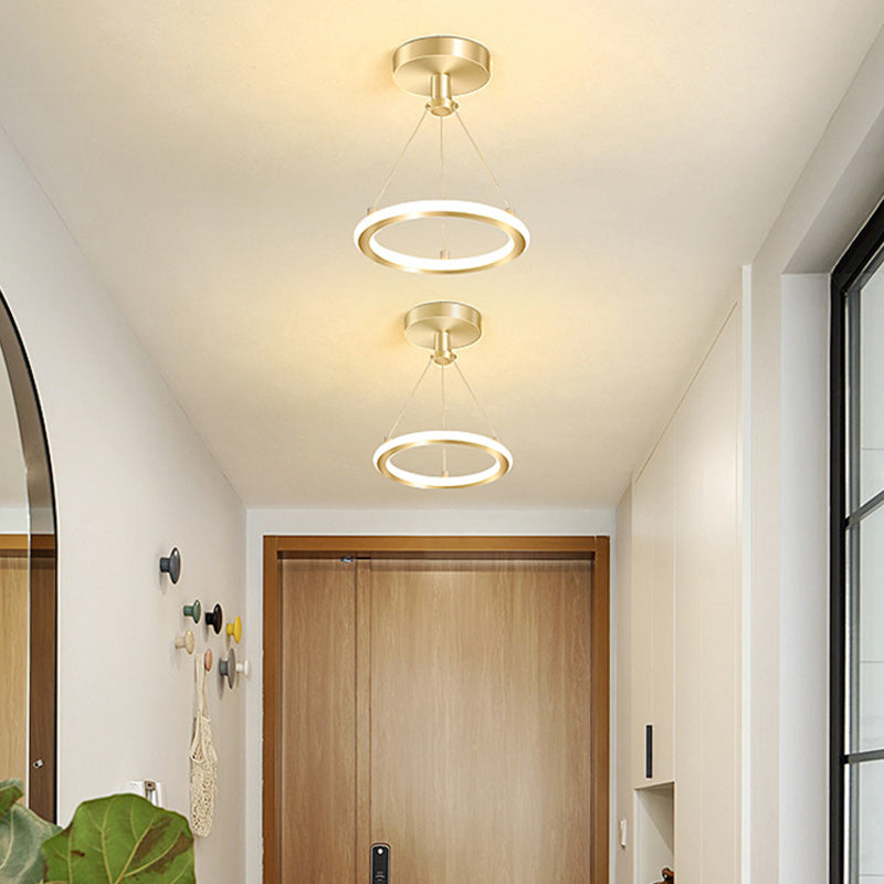 Modern Round LED Ceiling Light for Hallway