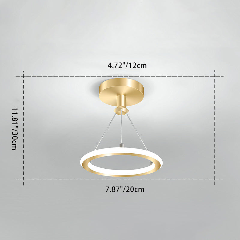 Modern Round LED Ceiling Light for Hallway