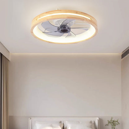 Traditional Wooden Ceiling Fan Light 19.6in 60W LED
