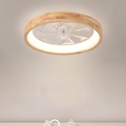 Traditional Wooden Ceiling Fan Light 19.6in 60W LED