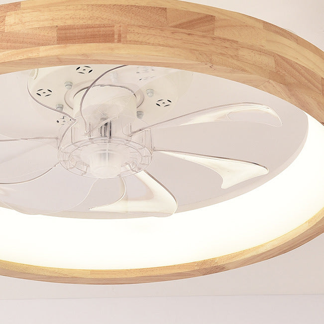 Traditional Wooden Ceiling Fan Light 19.6in 60W LED