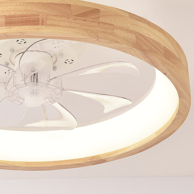 Traditional Wooden Ceiling Fan Light 19.6in 60W LED