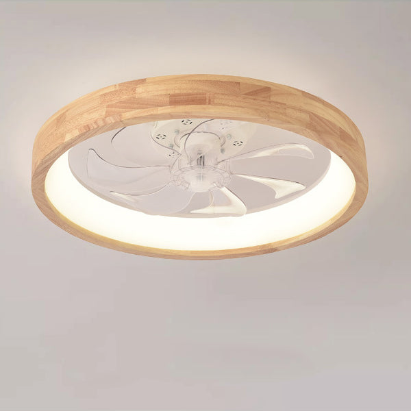 Traditional Wooden Ceiling Fan Light 19.6in 60W LED