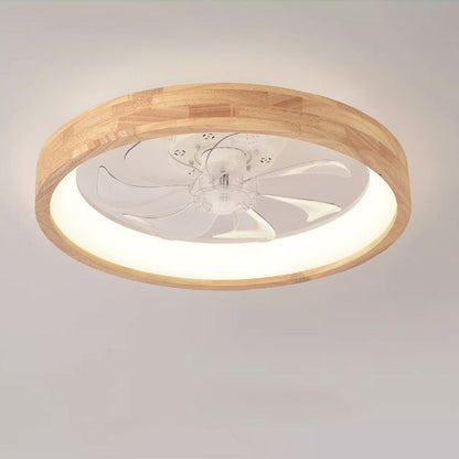 Traditional Wooden Ceiling Fan Light 19.6in 60W LED