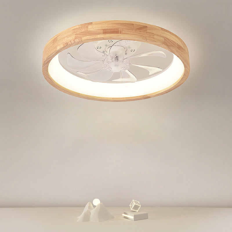 Traditional Wooden Ceiling Fan Light 19.6in 60W LED