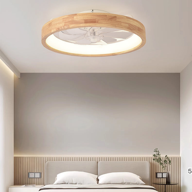 Traditional Wooden Ceiling Fan Light 19.6in 60W LED