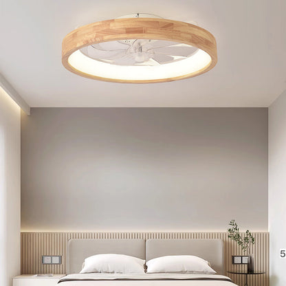 Traditional Wooden Ceiling Fan Light 19.6in 60W LED