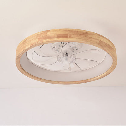 Traditional Wooden Ceiling Fan Light 19.6in 60W LED
