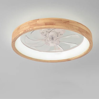 Traditional Wooden Ceiling Fan Light 19.6in 60W LED