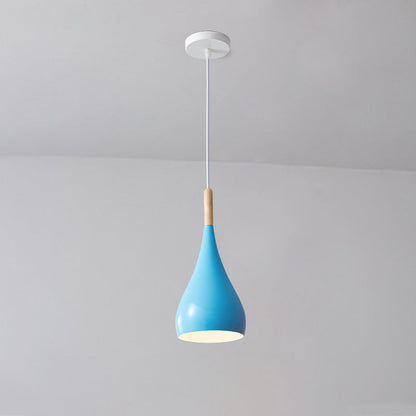 Rustic Metal Glass Pumpkin Shaped Pendant Light