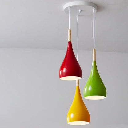 Rustic Metal Glass Pumpkin Shaped Pendant Light