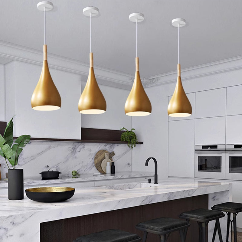 Rustic Metal Glass Pumpkin Shaped Pendant Light - Cofik