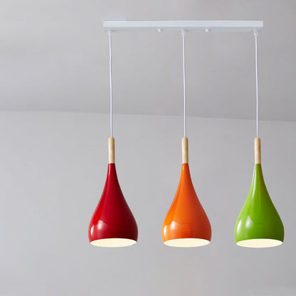 Rustic Metal Glass Pumpkin Shaped Pendant Light