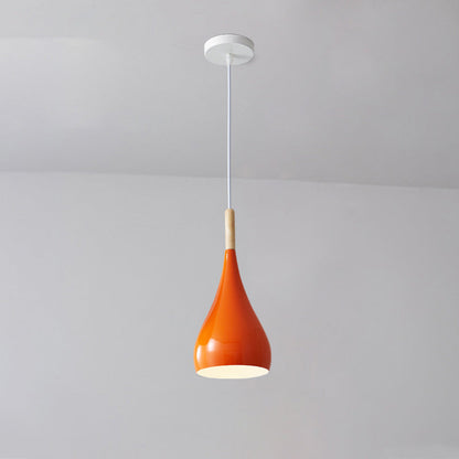 Rustic Metal Glass Pumpkin Shaped Pendant Light