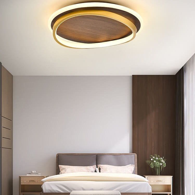 Outdoor Gold LED Ceiling Light Fixture 18.5 Inch