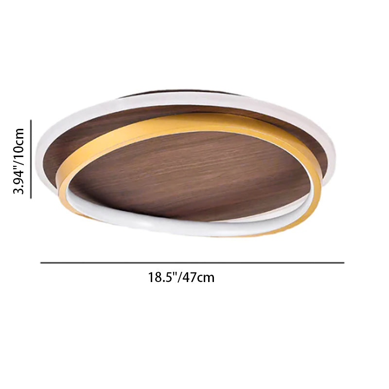 Outdoor Gold LED Ceiling Light Fixture 18.5 Inch