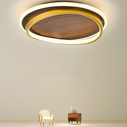 Outdoor Gold LED Ceiling Light Fixture 18.5 Inch