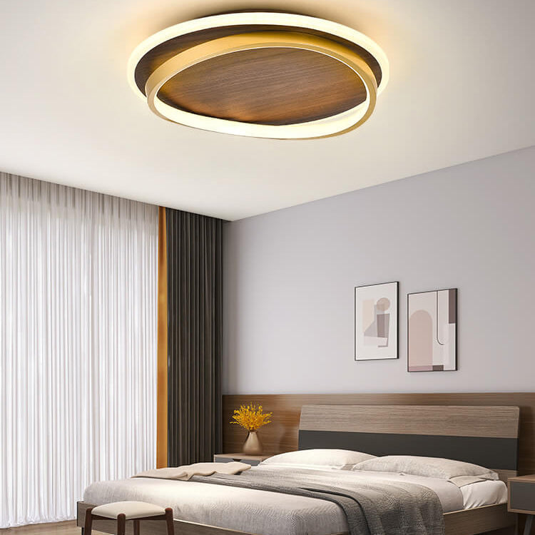 Outdoor Gold LED Ceiling Light Fixture 18.5 Inch