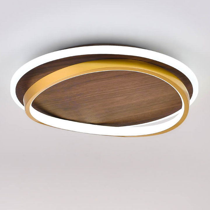 Outdoor Gold LED Ceiling Light Fixture 18.5 Inch
