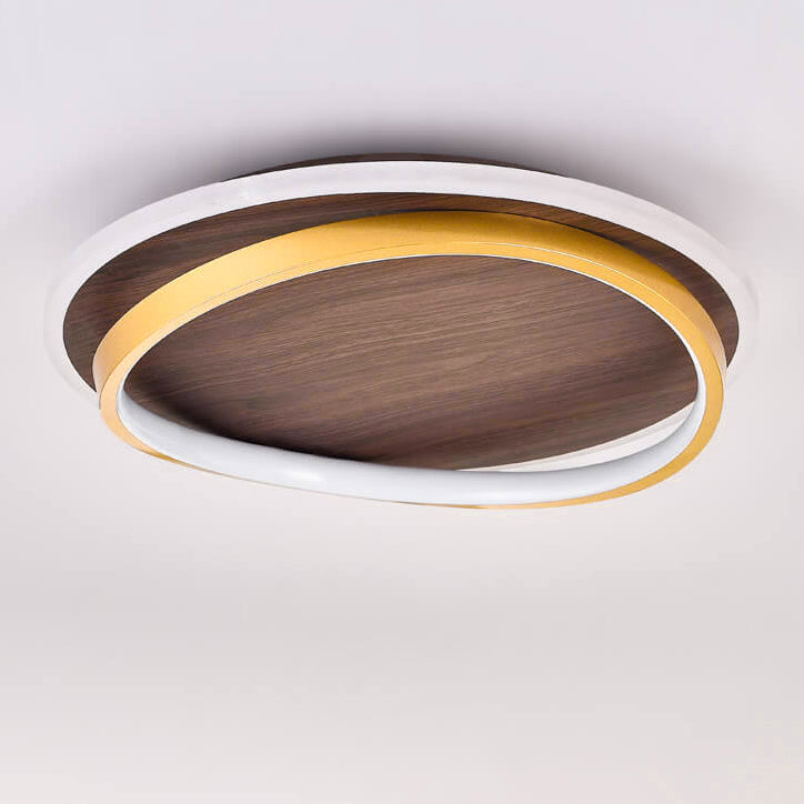 Outdoor Gold LED Ceiling Light Fixture 18.5 Inch