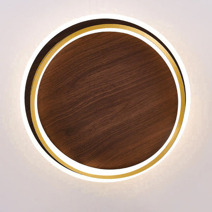 Outdoor Gold LED Ceiling Light Fixture 18.5 Inch