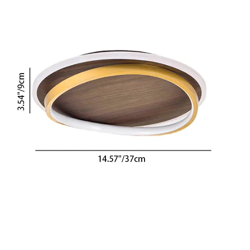 Outdoor Gold LED Ceiling Light Fixture 18.5 Inch - Cofik