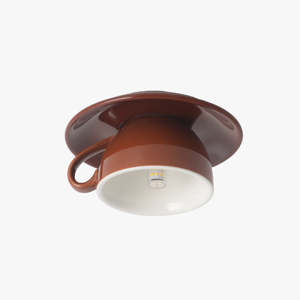 Unique Coffee Cup Shaped LED Ceiling Light Fixture