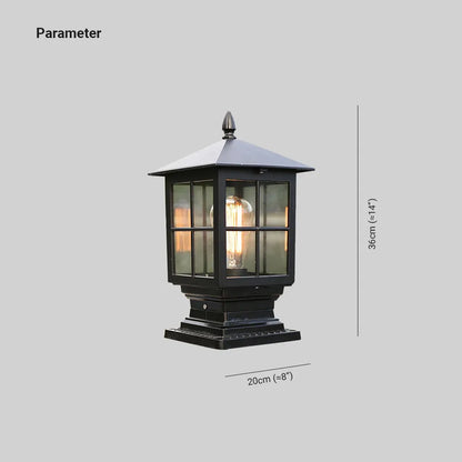 Durable Black Outdoor Garden Lantern Post