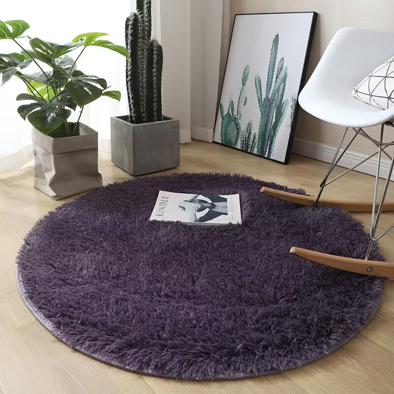 Plush Round Area Rug