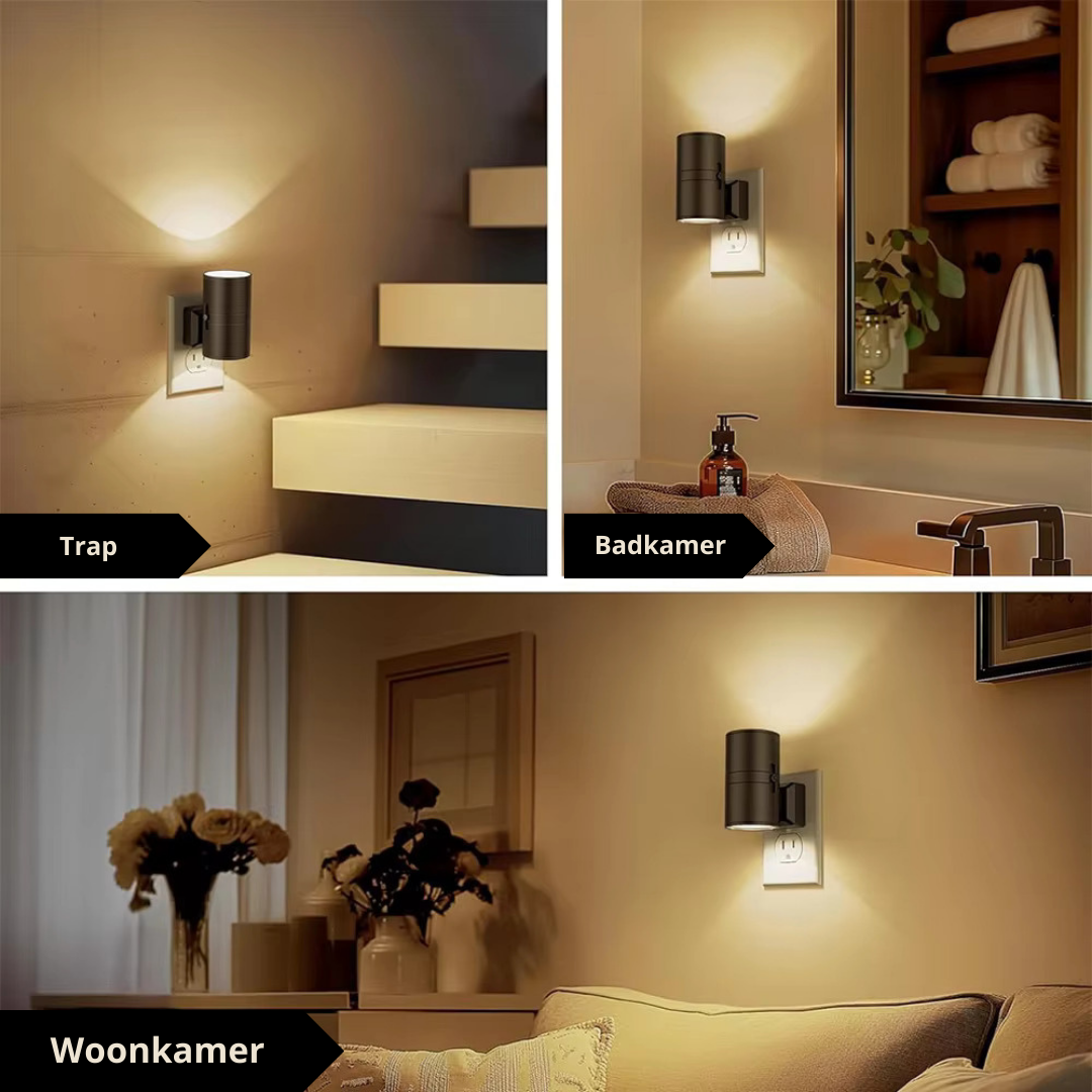 Automatic LED Bedside Nightlight with Dimmer