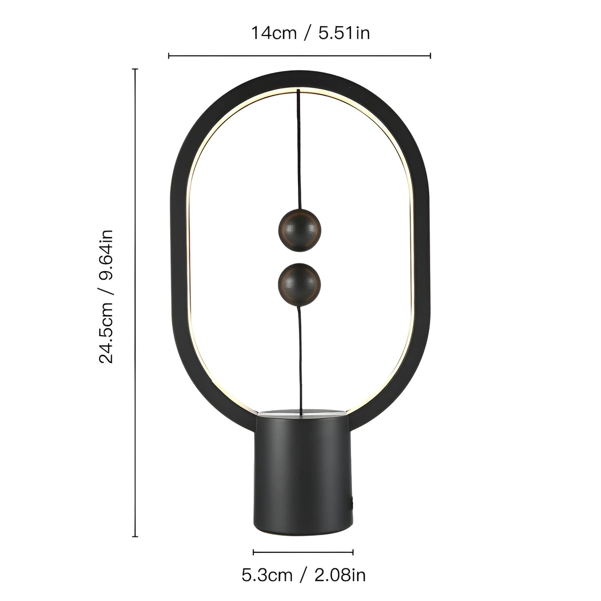 Slim LED Desk Lamp with USB Charger