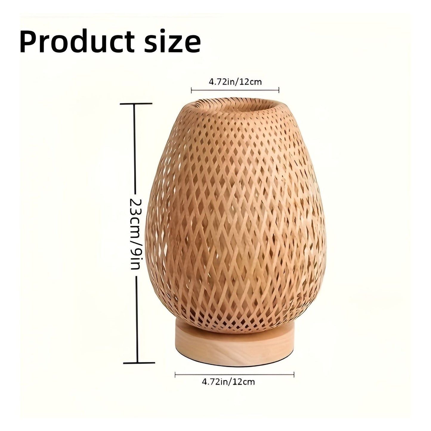 Natural Bamboo USB Table Lamp for Bedroom
