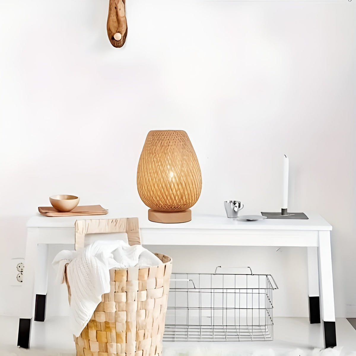 Eco Friendly USB Table Lamp with Natural Bamboo Base