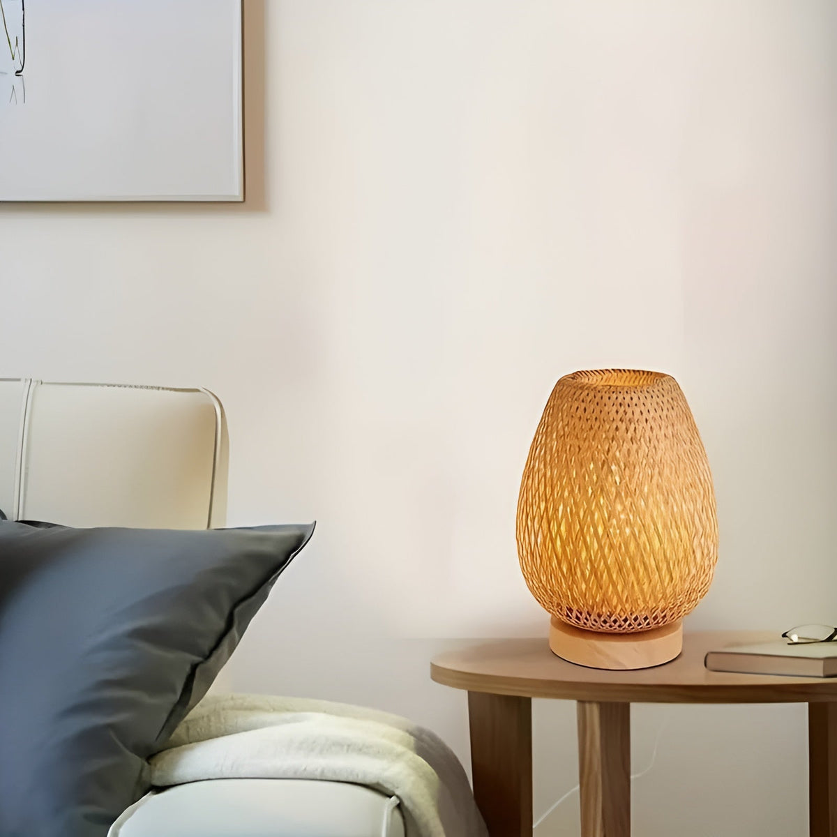 Eco Friendly USB Table Lamp with Natural Bamboo Base