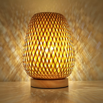 Eco Friendly USB Table Lamp with Natural Bamboo Base - Cofik