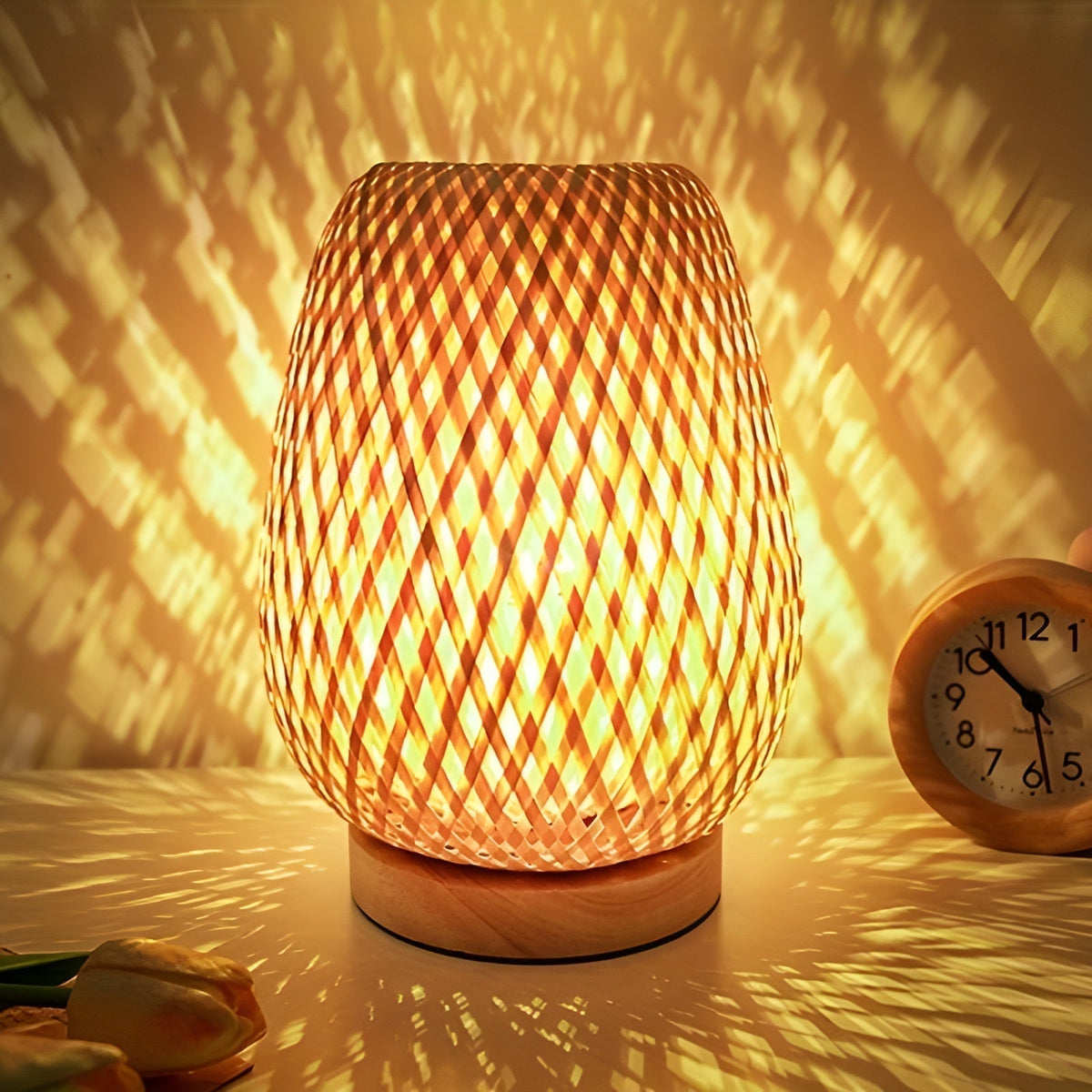 Eco Friendly USB Table Lamp with Natural Bamboo Base
