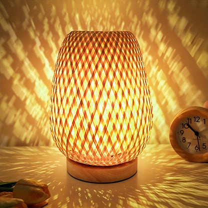 Eco Friendly USB Table Lamp with Natural Bamboo Base