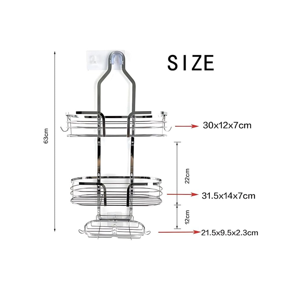 Sturdy 3 Tier Bathroom Shower Caddy