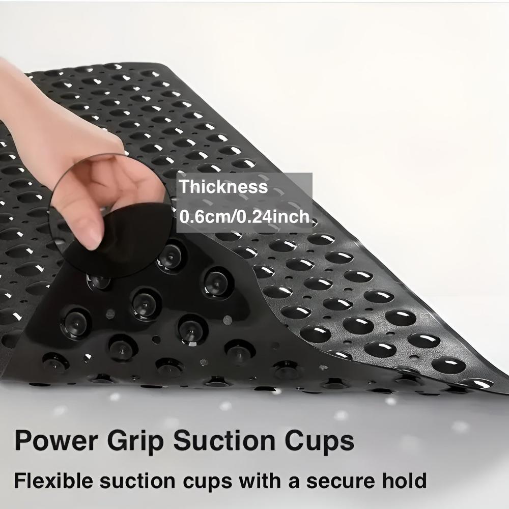 Grip Bath Mat with Extra Strong Suction for Bathroom Safety