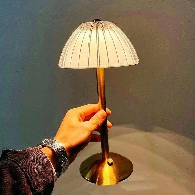 Wireless LED Glass Bedside Table Lamp