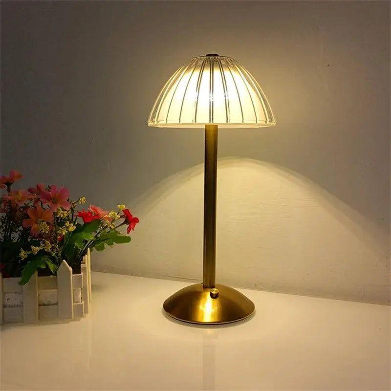 Wireless LED Glass Bedside Table Lamp