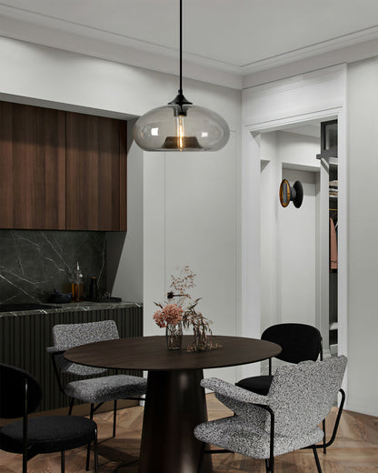 Sleek Glass Pendant LED Ceiling Light Fixture