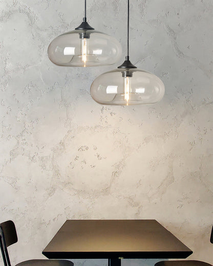 Sleek Glass Pendant LED Ceiling Light Fixture
