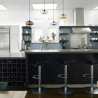 Sleek Glass Pendant LED Ceiling Light Fixture