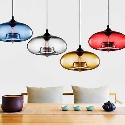 Sleek Glass Pendant LED Ceiling Light Fixture