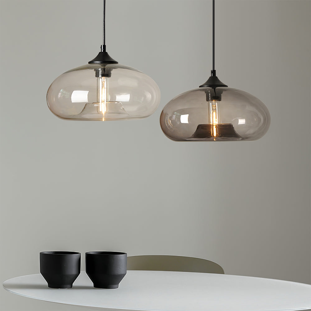 Sleek Glass Pendant LED Ceiling Light Fixture