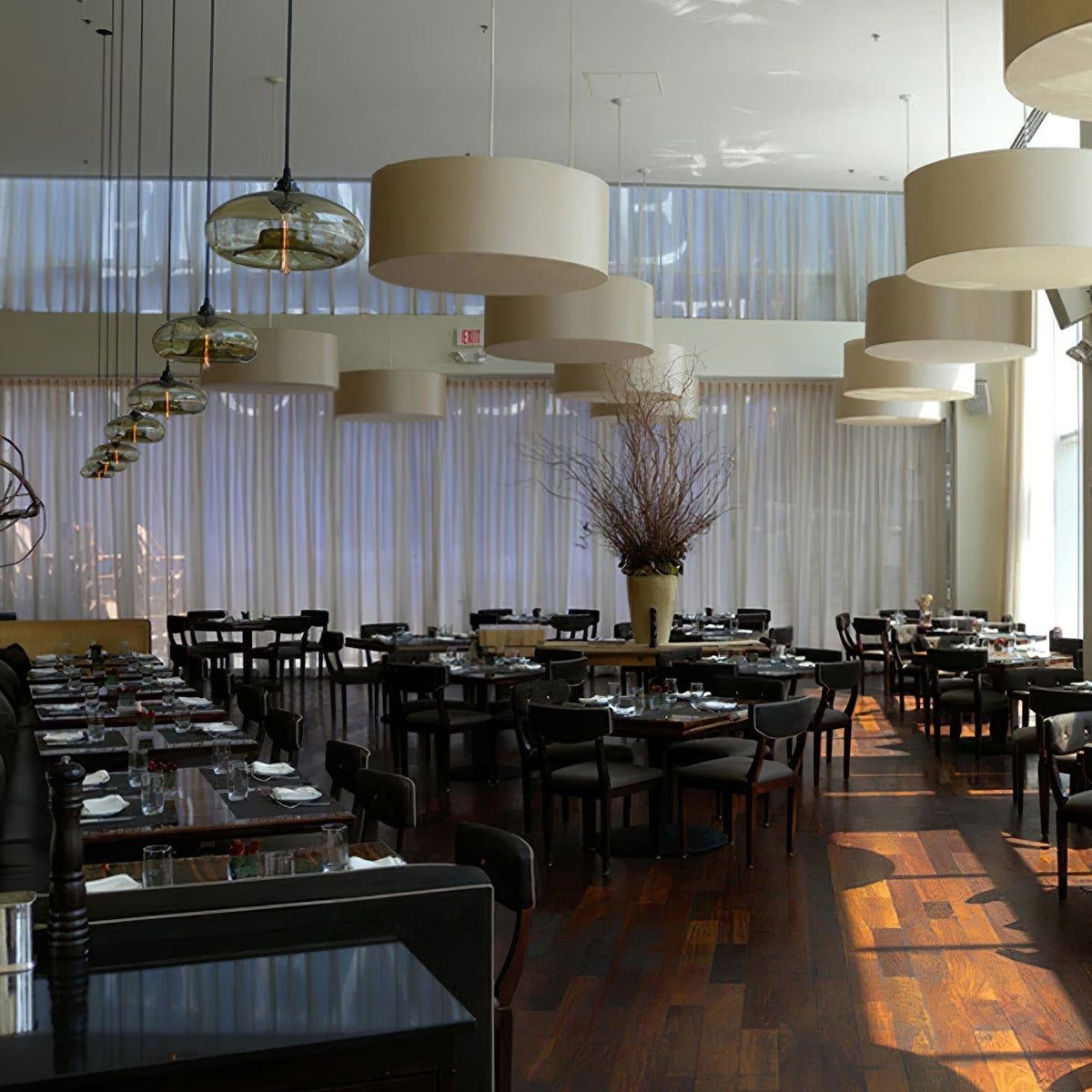 Sleek Glass Pendant LED Ceiling Light Fixture