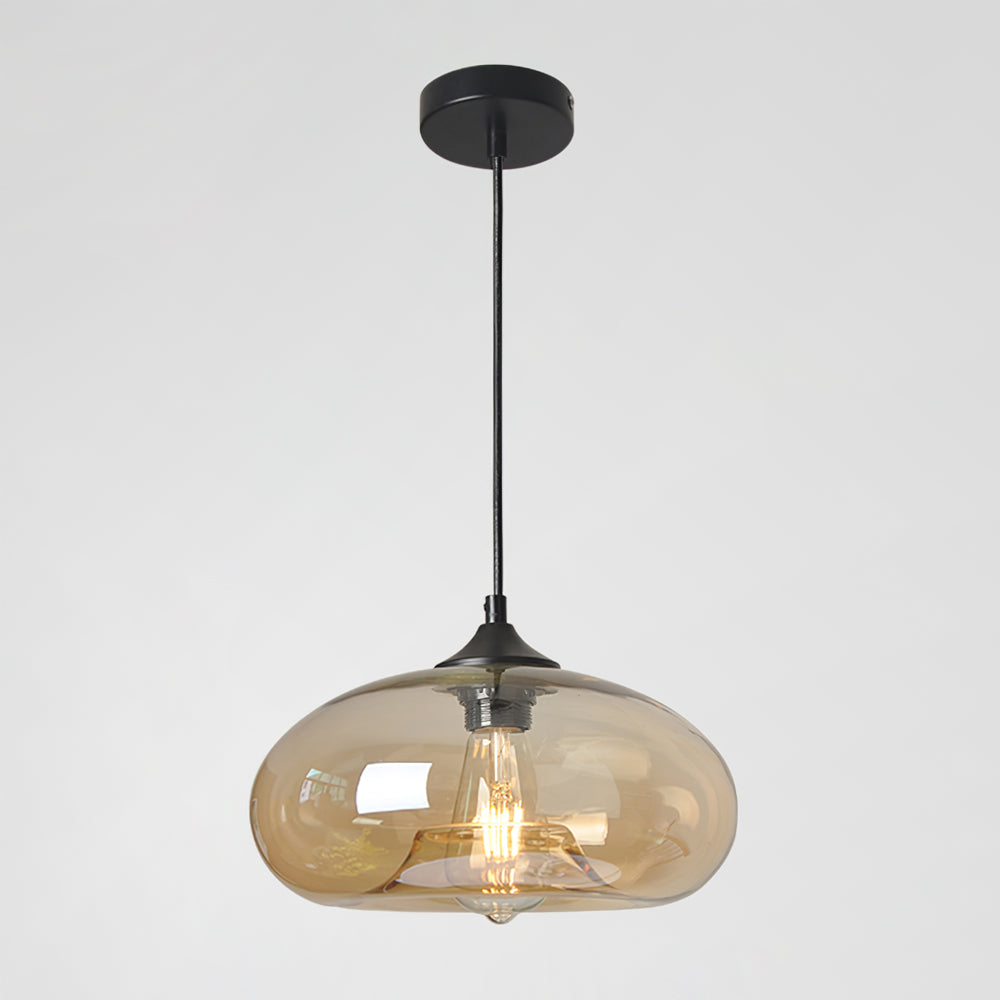 Sleek Glass Pendant LED Ceiling Light Fixture