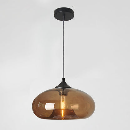 Sleek Glass Pendant LED Ceiling Light Fixture