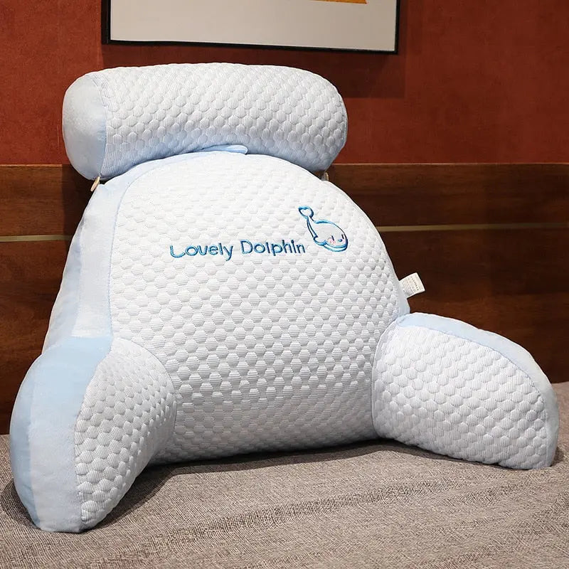 Contoured Triangle Pillow for Back and Neck Support